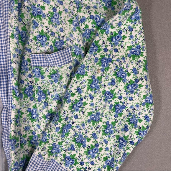 🪻90s Victoria’s Secret Gold Label Floral Cotton Robe M/L Cottagecore Tradwife - Picture 12 of 12